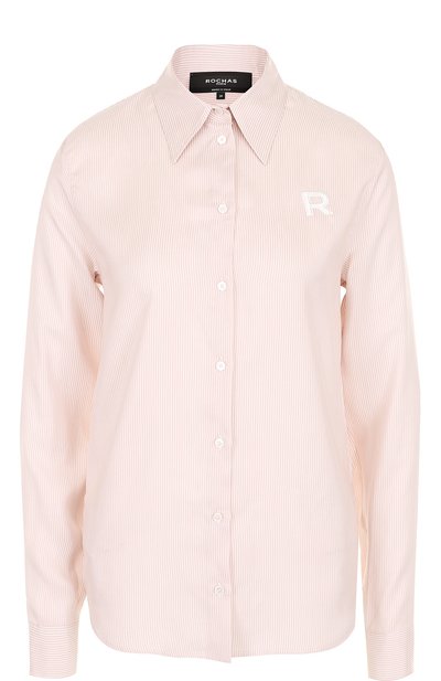 Женская шелковая блуза прямого кроя в полоску ROCHAS, арт. R0PL600468/RL280410