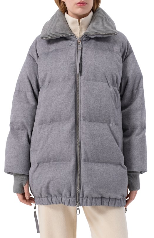 Пуховик из шерсти и вискозы Duno BLANCA/PRAT0 MESTRE Серый  BLANCA/PRAT0 MESTRE Фото 3