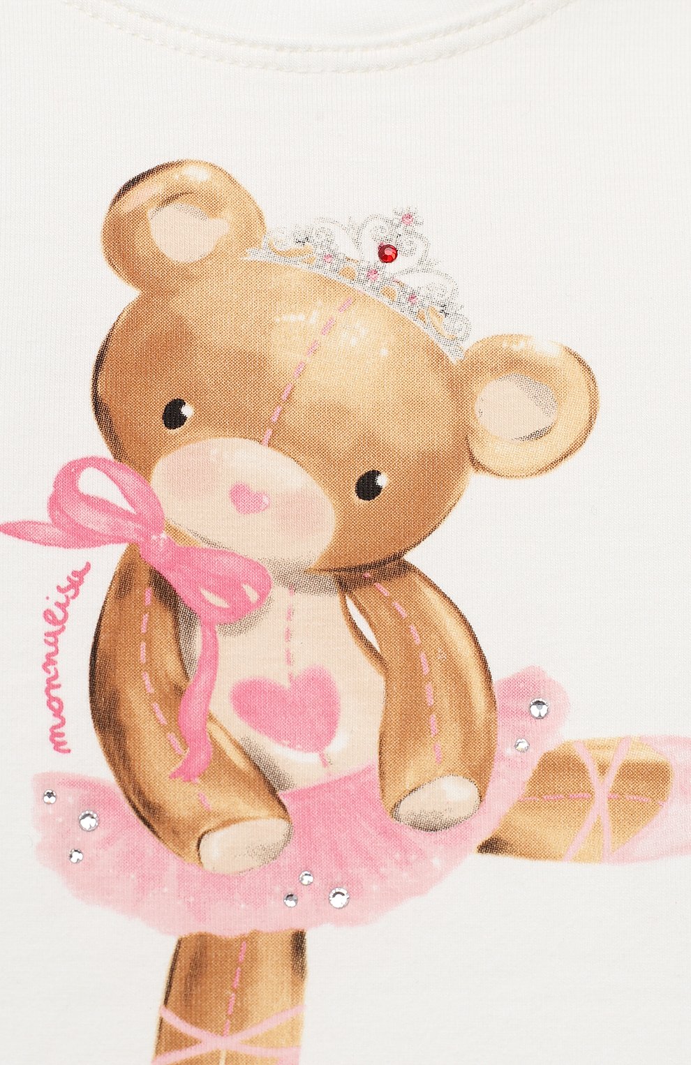 Хлопковый лонгслив MONNALISA, арт. 396602S9, фото 3