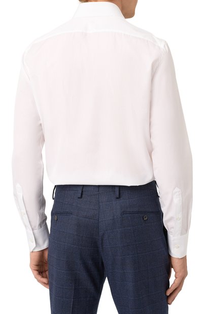 Хлопковая сорочка ZILLI белого цвета по цене 108000 руб., арт. F0RC01M010004801U, фото 4 Хлопковая сорочка ZILLI, арт. F0RC01M010004801U, фото 4