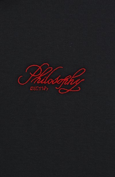 Хлопковое платье PHILOSOPHY DI LORENZO SERAFINI KIDS темно-синего цвета по цене 24900 руб., арт. I9F905/6036/12-14, фото 3 Хлопковое платье PHILOSOPHY DI LORENZO SERAFINI KIDS, арт. I9F905/6036/12-14, фото 3