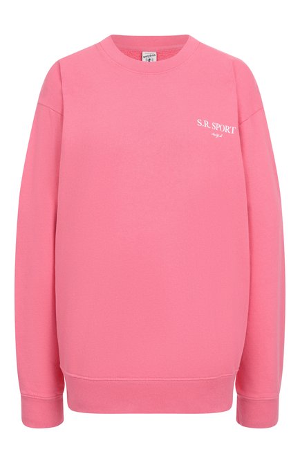 Женский хлопковый свитшот SPORTY AND RICH розового цвета, арт. ST071612201P139 | Фото 1 (Материал внешний: Хлопок; Рукава: Длинные; Автоматизация ТО: Проставлено; Автоматизация состава: Проставлено; Длина (для топов): Стандартные)