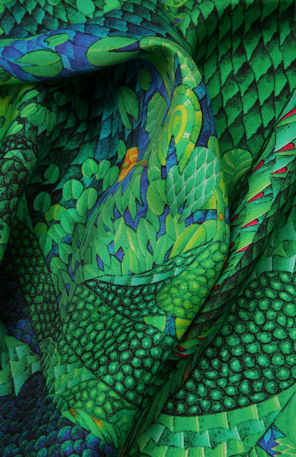 Шелковый платок nile KIRILL OVCHINNIKOV зеленого цвета по цене 35200 руб., арт. 135\NL, фото 4 Шелковый платок nile KIRILL OVCHINNIKOV, арт. 135\NL, фото 4