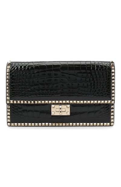 Женский клатч rockstud из кожи аллигатора VALENTINO, арт. RW2B0D18/C0D/AMIS
