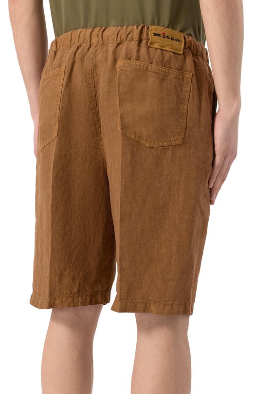 Льняные шорты Kiton UPKN024K0371102 Коричневый  UPKN024K0371102 Фото 4