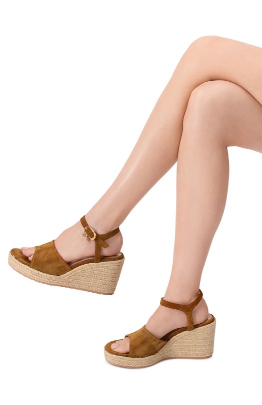 Замшевые босоножки Gianvito Rossi G32658.60RIC.VLJTENT Коричневый  G32658.60RIC.VLJTENT Фото 2