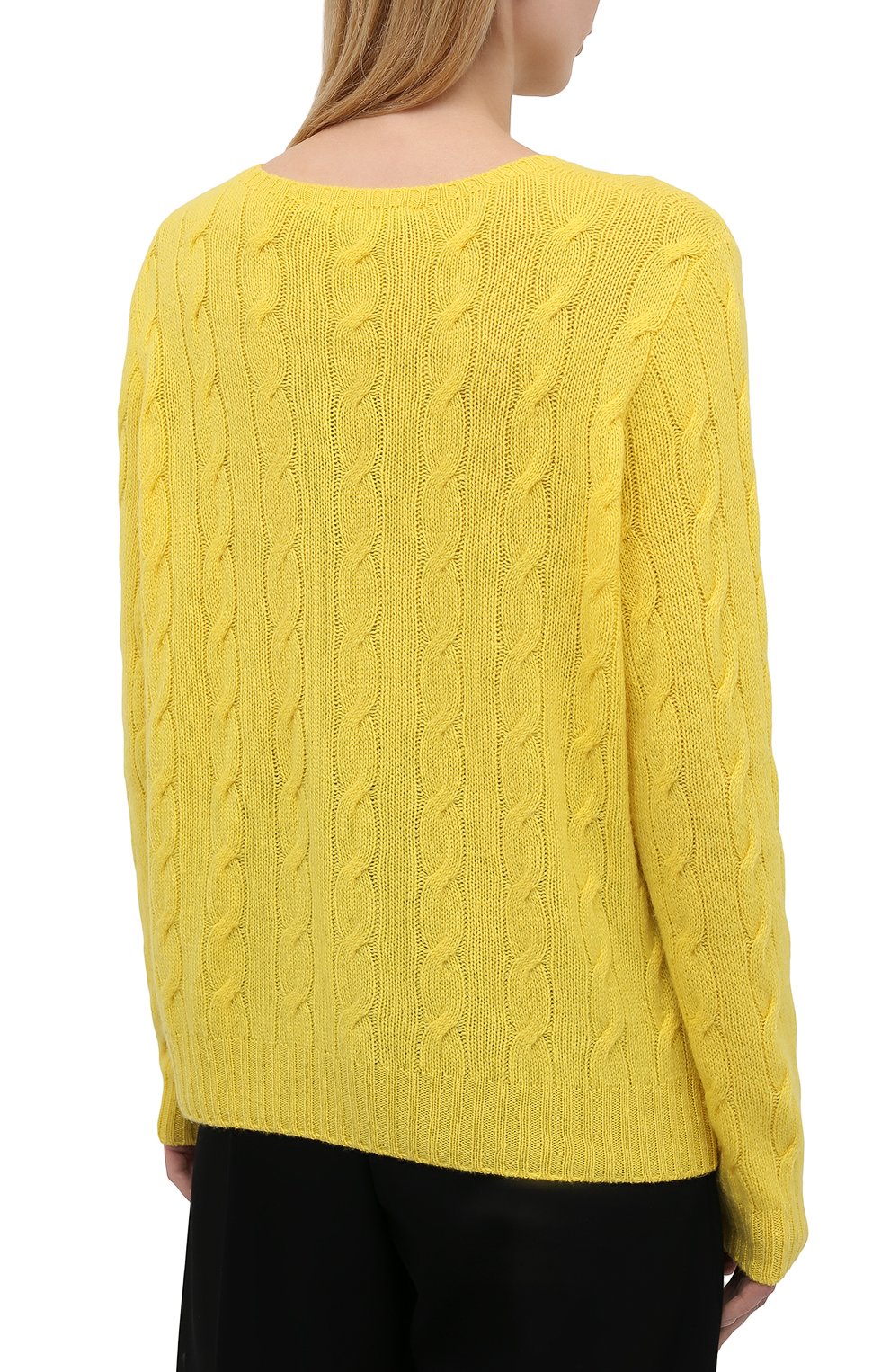 Кашемировый пуловер RALPH LAUREN желтого цвета по цене 79950 руб., арт. 919/IXQ18/FXQ18, фото 4 Кашемировый пуловер RALPH LAUREN, арт. 919/IXQ18/FXQ18, фото 4