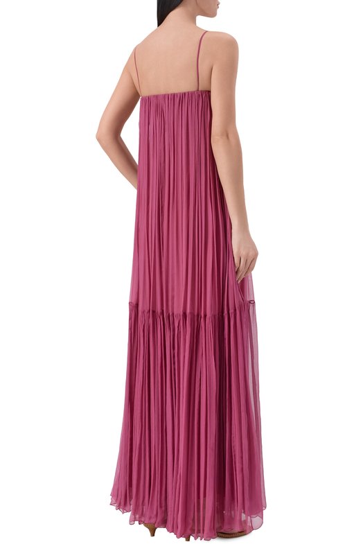 Шелковое платье Chloé CH26SR065001 Розовый  CH26SR065001 Фото 3