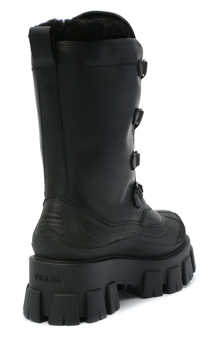 Кожаные ботинки PRADA, арт. 1U363M-3A6N-F0002-ZF55, фото 3