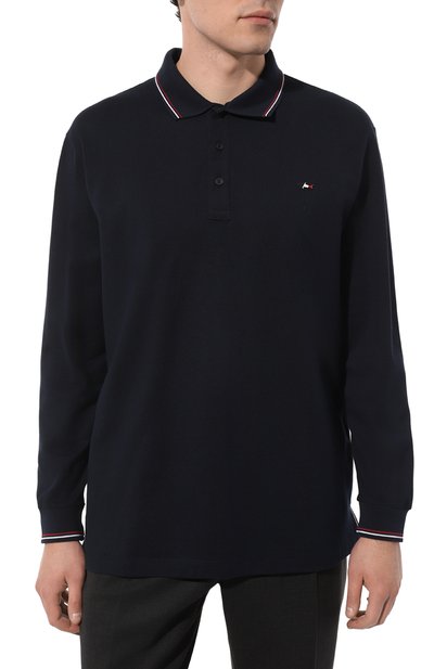 Хлопковое поло PAUL&SHARK темно-синего цвета по цене 25650 руб., арт. 12311726, фото 3 Хлопковое поло PAUL&SHARK, арт. 12311726, фото 3