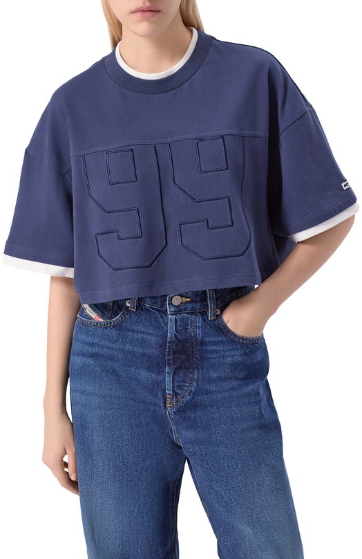 Хлопковая футболка Ksubi WFA25TE001 Синий  WFA25TE001 Фото 3