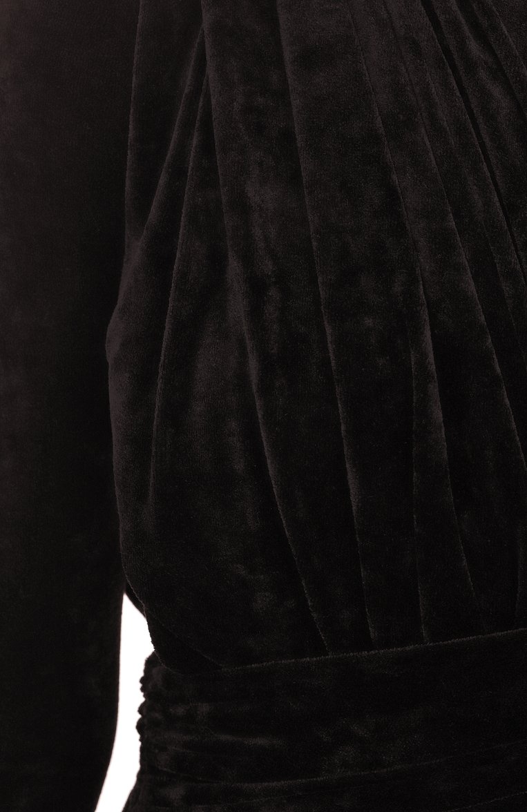 Бархатное платье BALENCIAGA, арт. 725098TKQ22 1000, фото 6