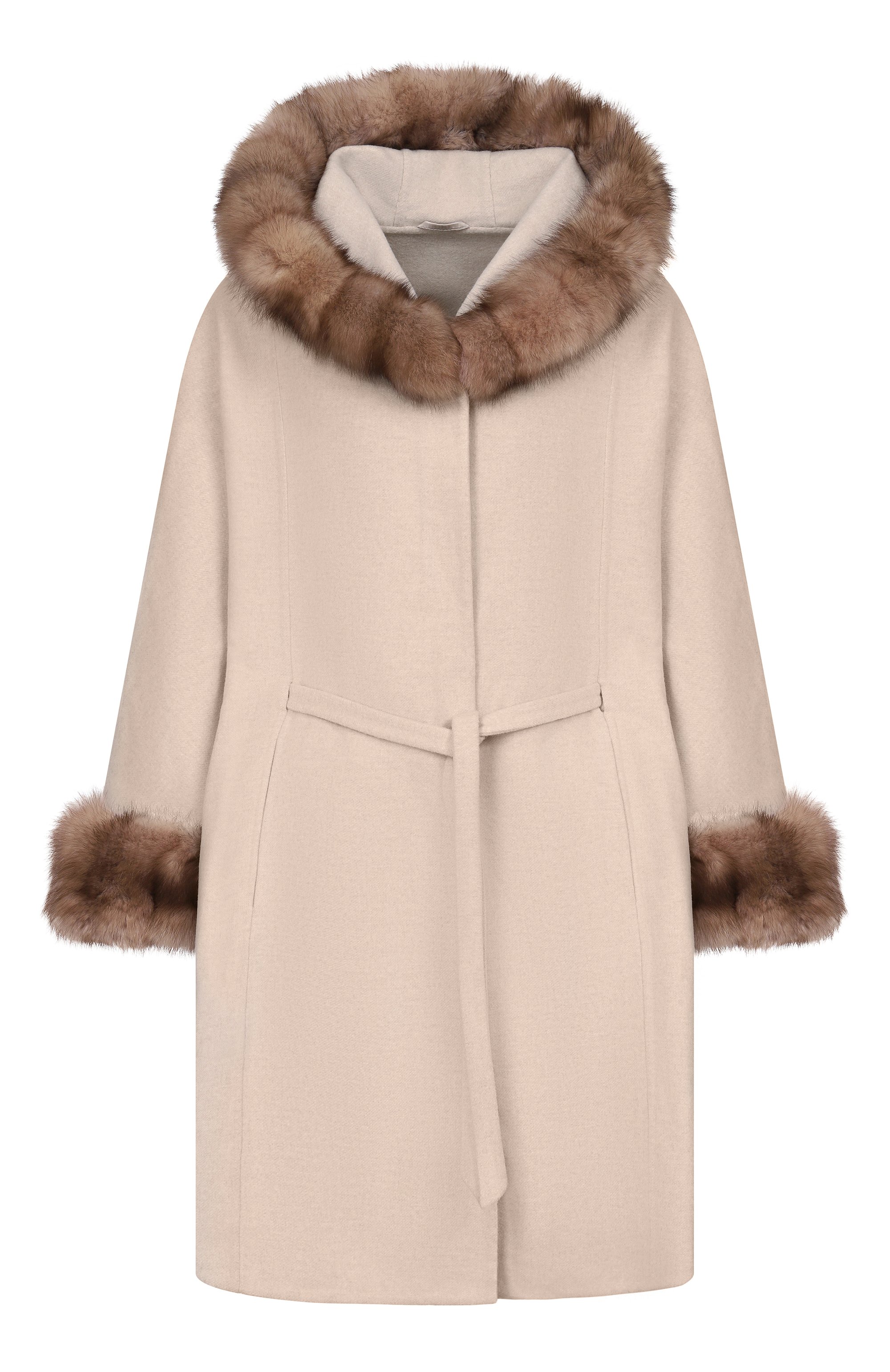 Кейп из шерсти и кашемира с отделкой из соболя MVST, арт. FTBKB-Y681SB/LP1447, фото 1