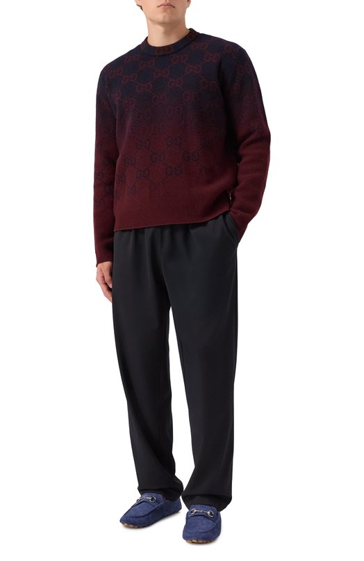 Замшевые мокасины Gucci 795279/AADWB Синий  795279/AADWB Фото 2
