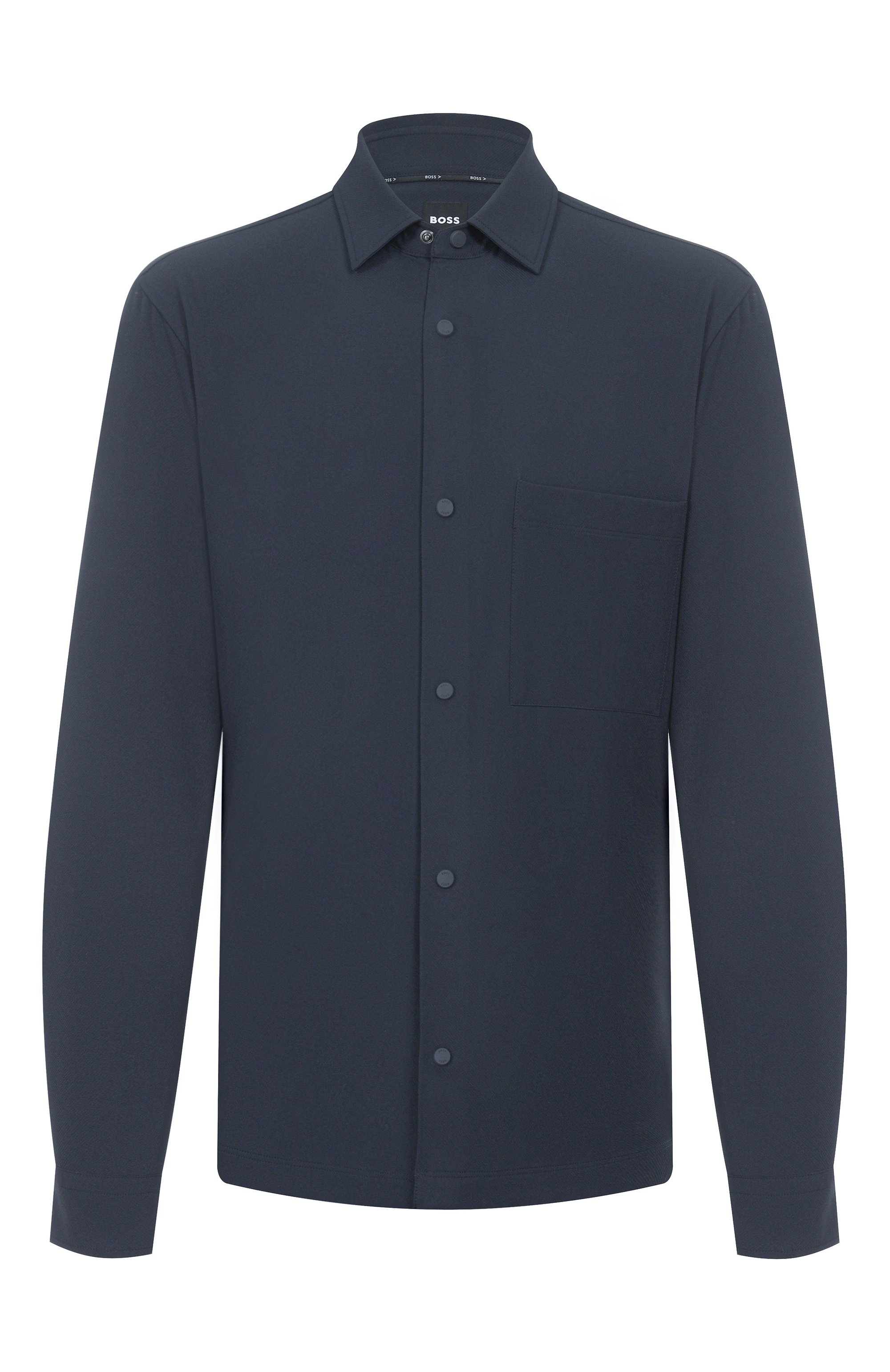 Рубашка BOSS темно-синего цвета по цене 29950 руб., арт. 50545325, фото 1 Рубашка BOSS, арт. 50545325, фото 1