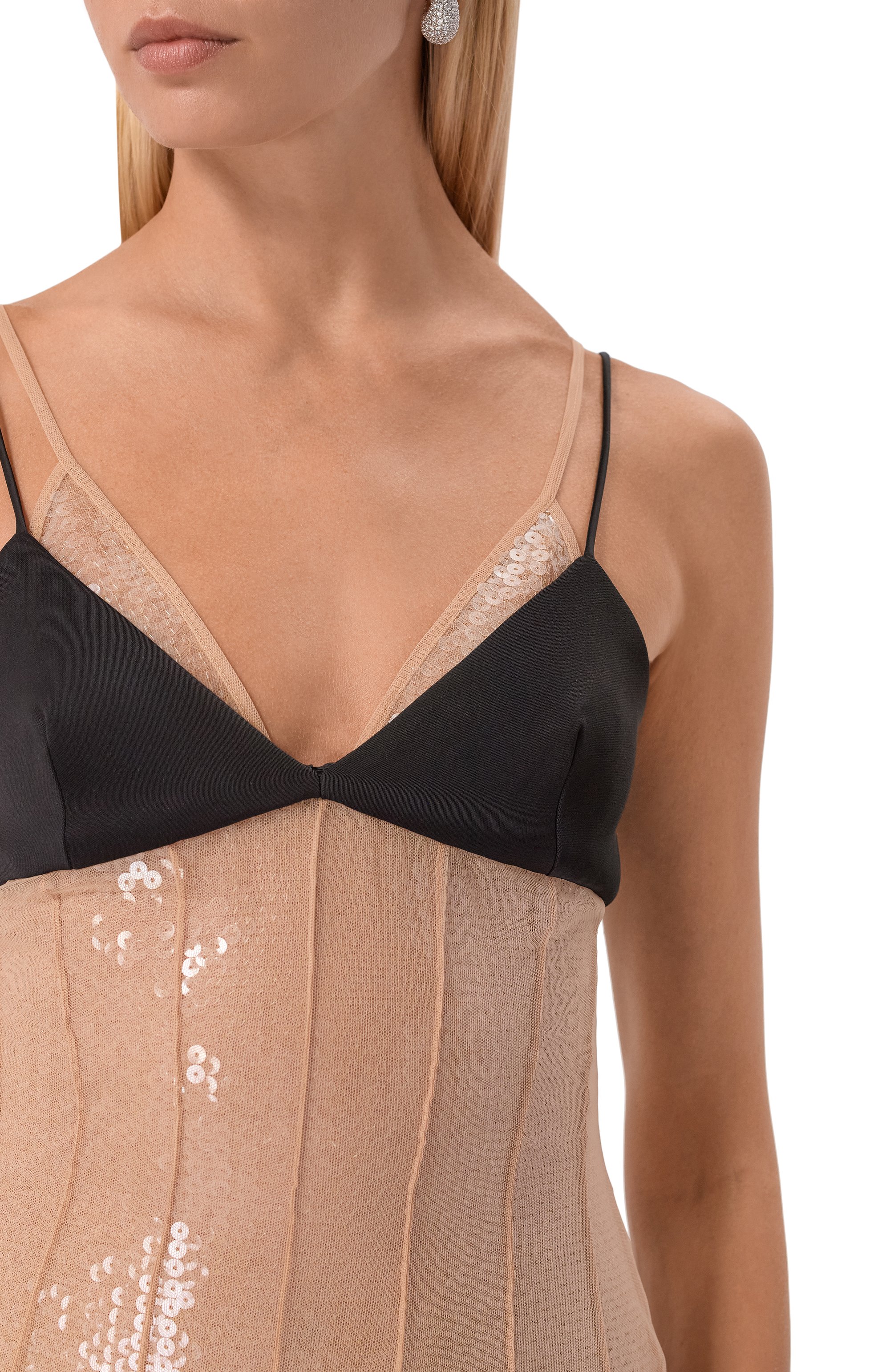 Платье с отделкой пайетками DAVID KOMA, арт. PF25DK47DL, фото 4