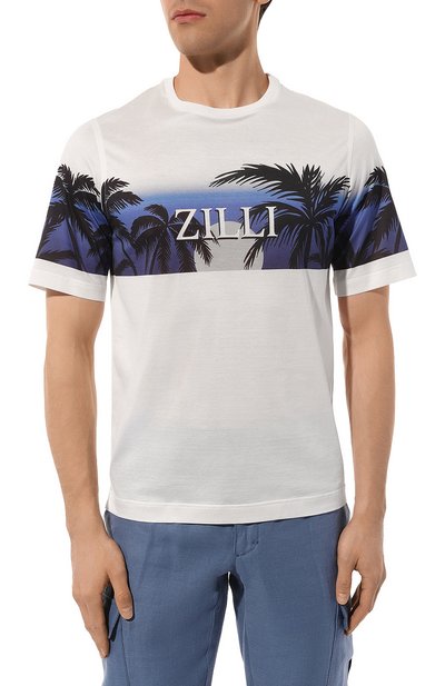 Хлопковая футболка ZILLI, арт. TSR02AM0110VZLF01, фото 3