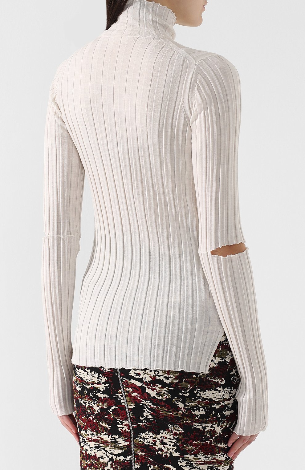 Шерстяная водолазка HELMUT LANG кремового цвета по цене 44100 руб., арт. I10HW712, фото 4 Шерстяная водолазка HELMUT LANG, арт. I10HW712, фото 4