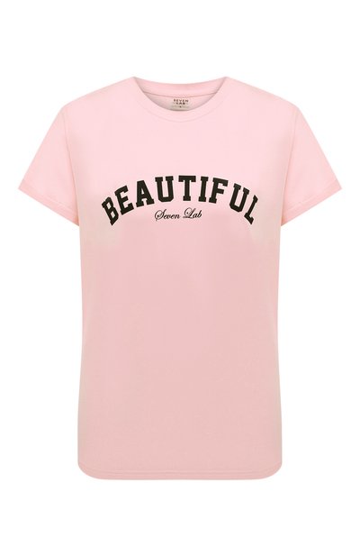 Женская хлопковая футболка SEVEN LAB, арт. T B-019 pink