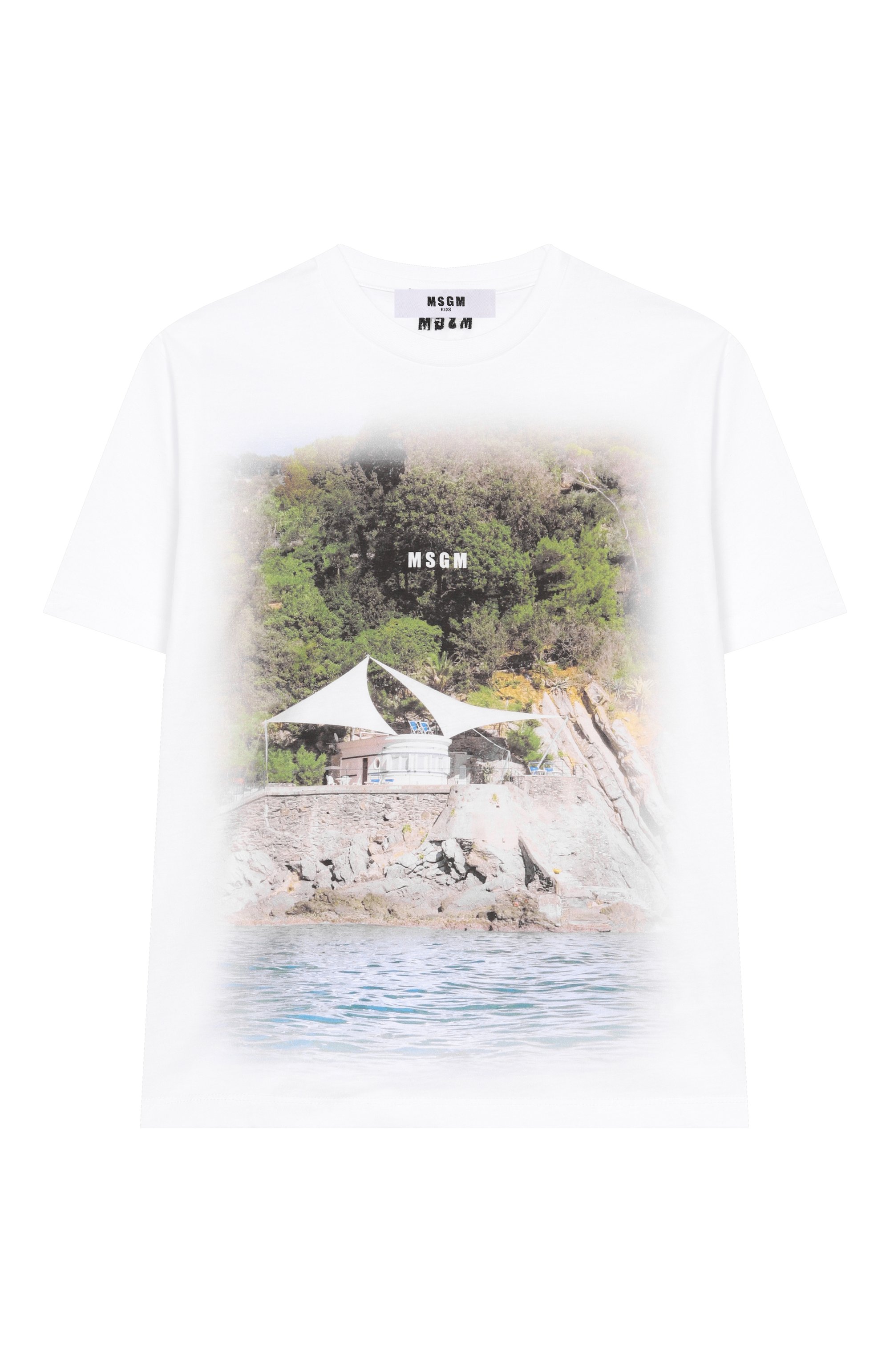 Хлопковая футболка MSGM KIDS, арт. S6MSJBTH290, фото 1