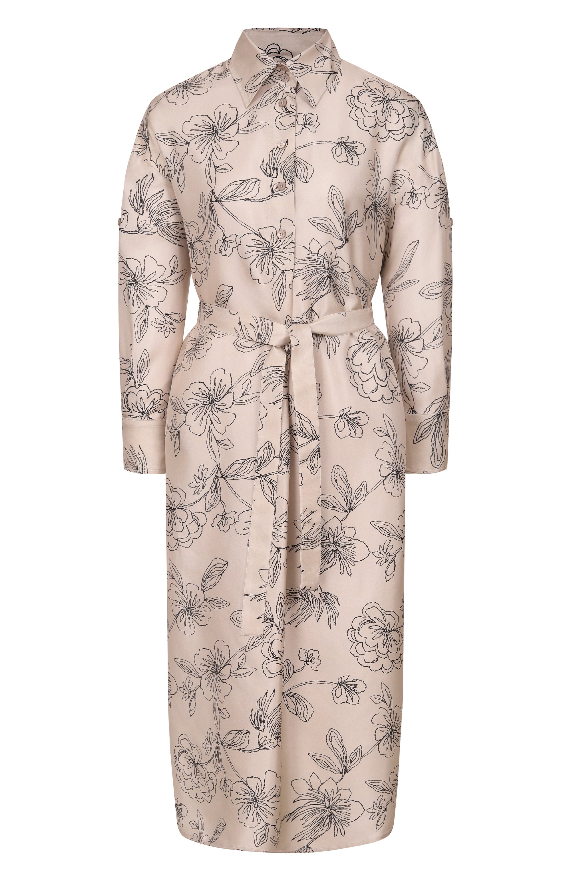 Шелковое платье LORENA ANTONIAZZI бежевого цвета по цене 114500 руб., арт. P2656AB17A/5214, фото 1 Шелковое платье LORENA ANTONIAZZI, арт. P2656AB17A/5214, фото 1