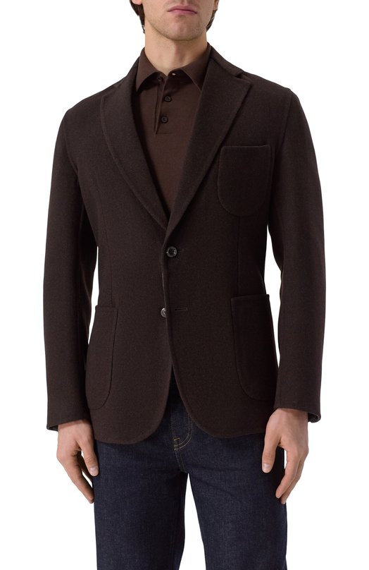Шерстяной пиджак Stefano Ricci M1RSDB23T0/W0001P Коричневый  M1RSDB23T0/W0001P Фото 3