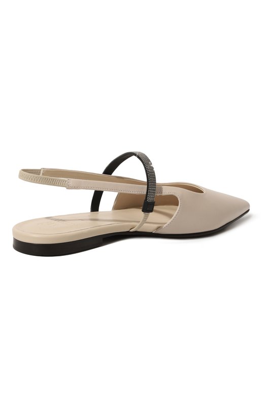 Кожаные балетки Brunello Cucinelli MZSKCB1289 Бежевый  MZSKCB1289 Фото 5