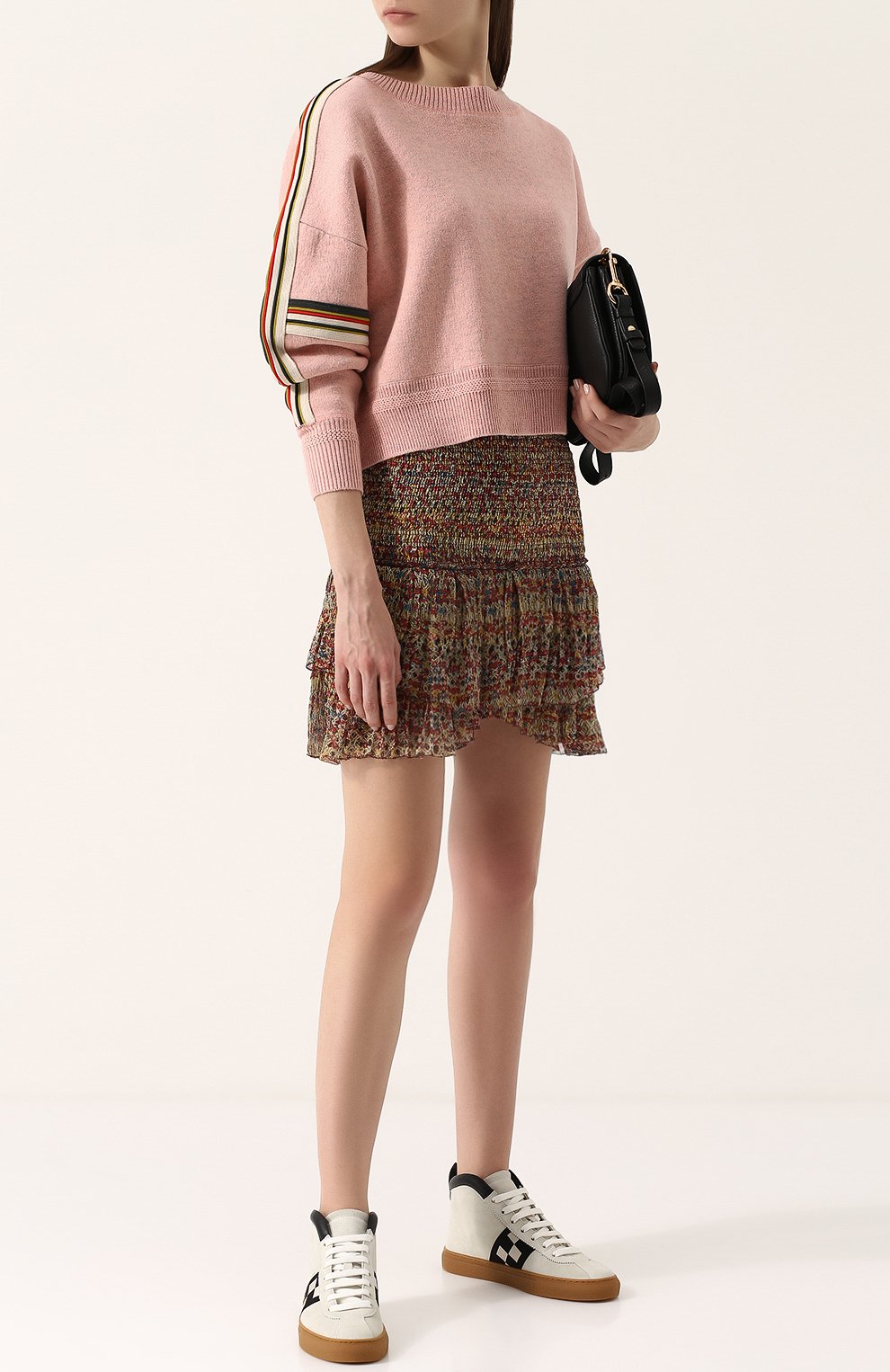 Шелковая мини-юбка с оборками и принтом ISABEL MARANT ETOILE, арт. JU0752-18P029E/EARLEY, фото 2