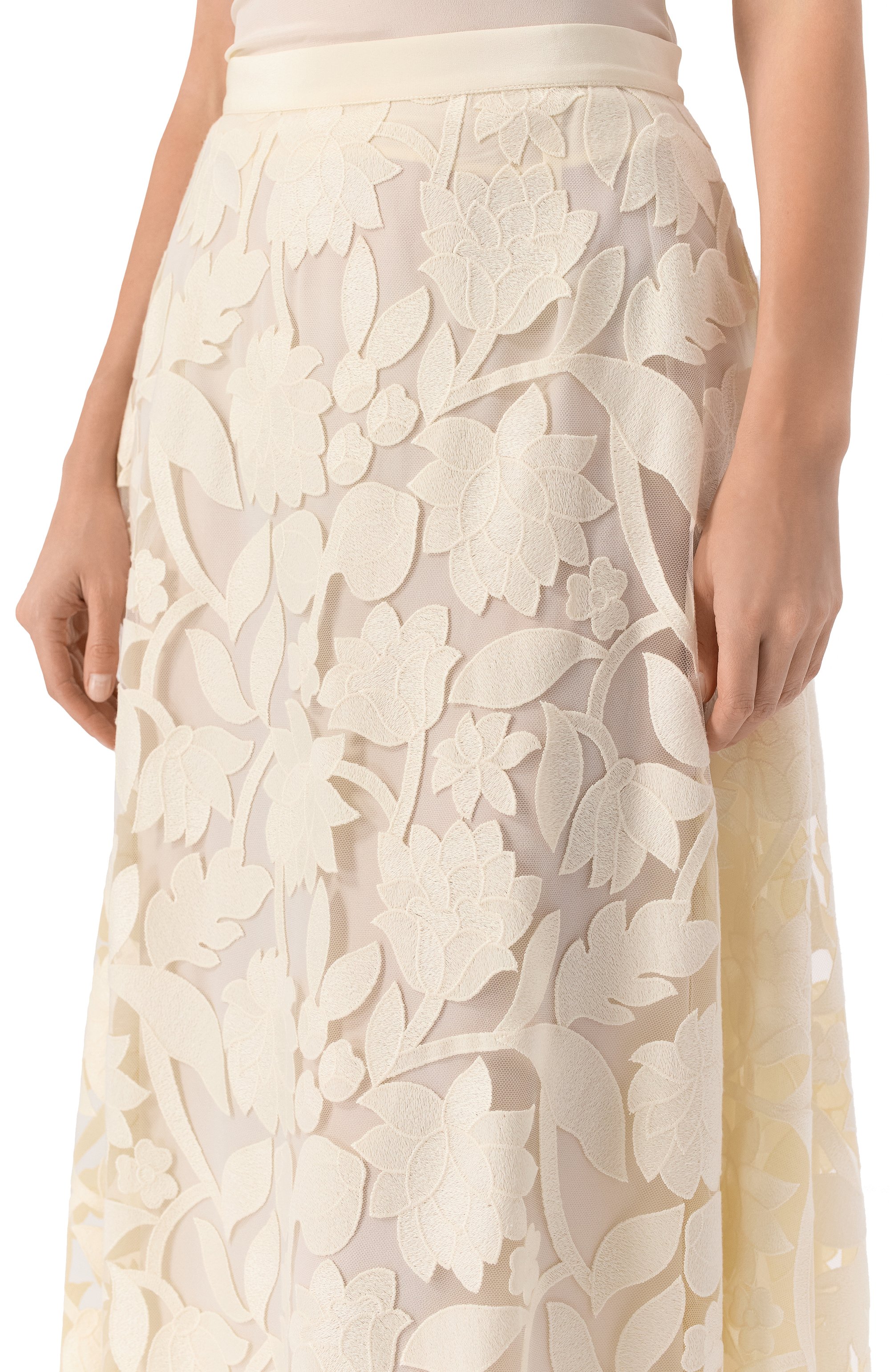 Юбка ELIE SAAB кремового цвета по цене 226500 руб., арт. SK120, фото 5 Юбка ELIE SAAB, арт. SK120, фото 5