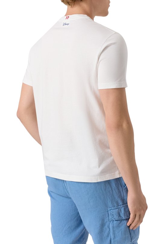 Хлопковая футболка MC2 Saint Barth STBM TSHIRT MAN/04815F Белый  STBM TSHIRT MAN/04815F Фото 4