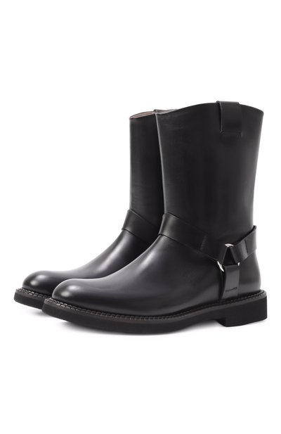 Женские кожаные ботинки KITON, арт. D60802N0102702