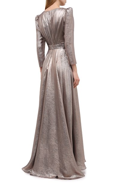 Шелковое платье ZUHAIR MURAD золотого цвета по цене 446500 руб., арт. DRP20012/CHLU003, фото 4 Шелковое платье ZUHAIR MURAD, арт. DRP20012/CHLU003, фото 4