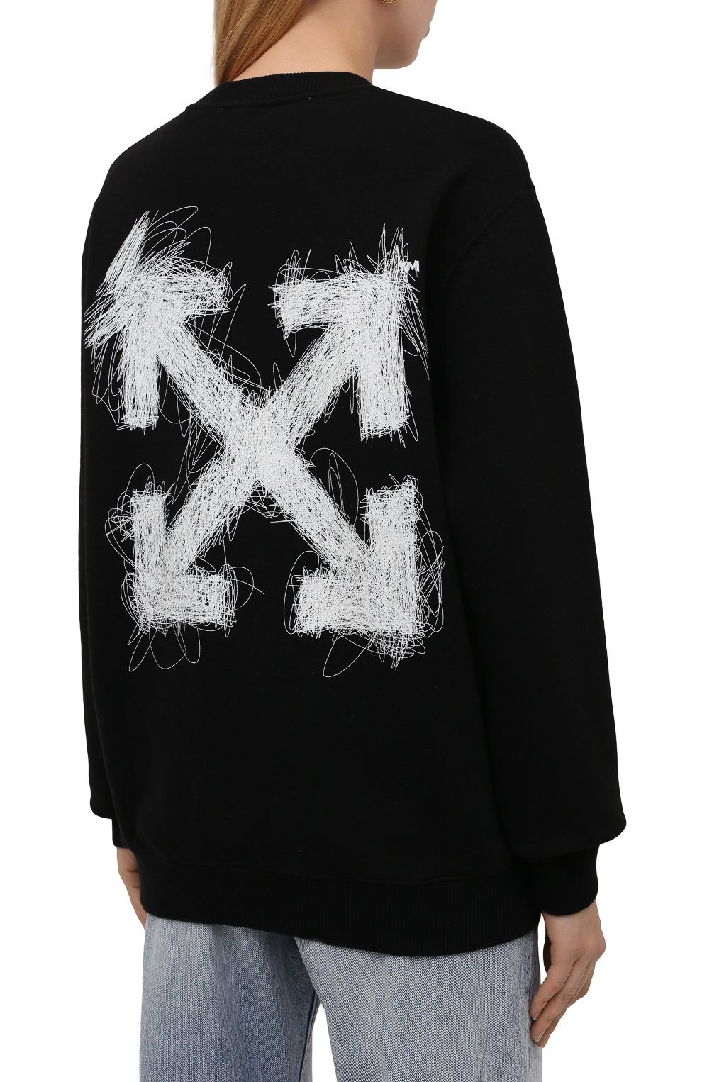 Хлопковый свитшот OFF-WHITE, арт. 0WBA055F21JER010, фото 4