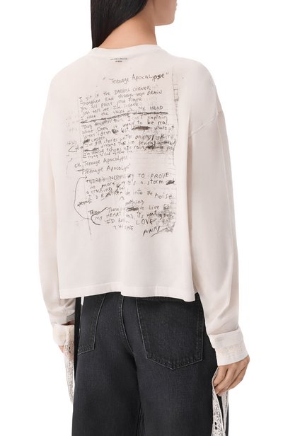 Хлопковый лонгслив ANN DEMEULEMEESTER, арт. B0014245/FA206, фото 4