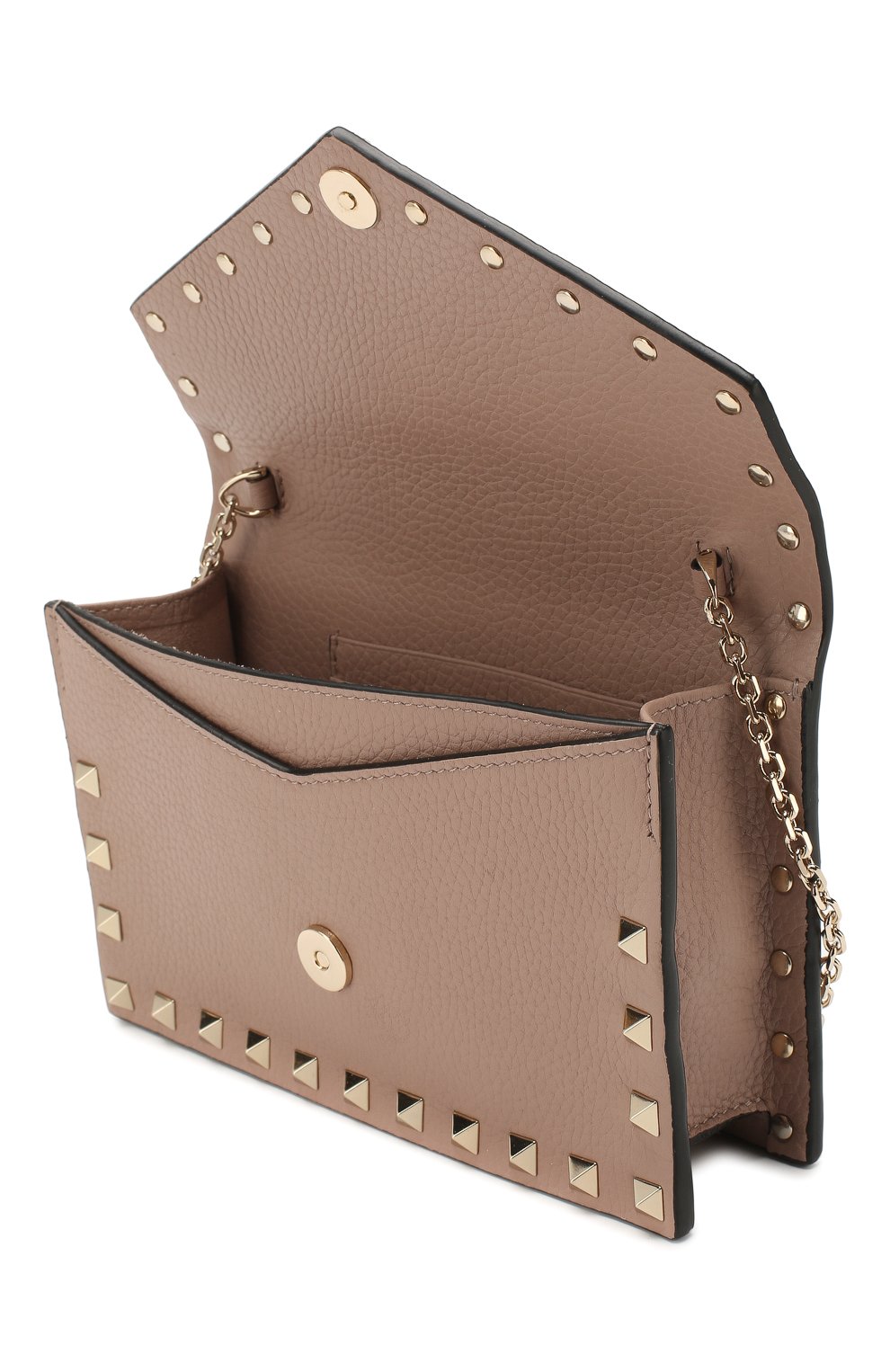 Клатч rockstud VALENTINO бежевого цвета по цене 99500 руб., арт. TW2P0Q58/VSH, фото 4 Клатч rockstud VALENTINO, арт. TW2P0Q58/VSH, фото 4