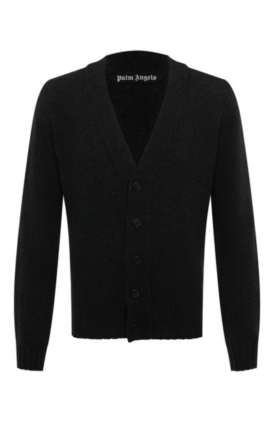 Мужской кардиган из шерсти и вискозы PALM ANGELS, арт. PMHB032F24KNI001
