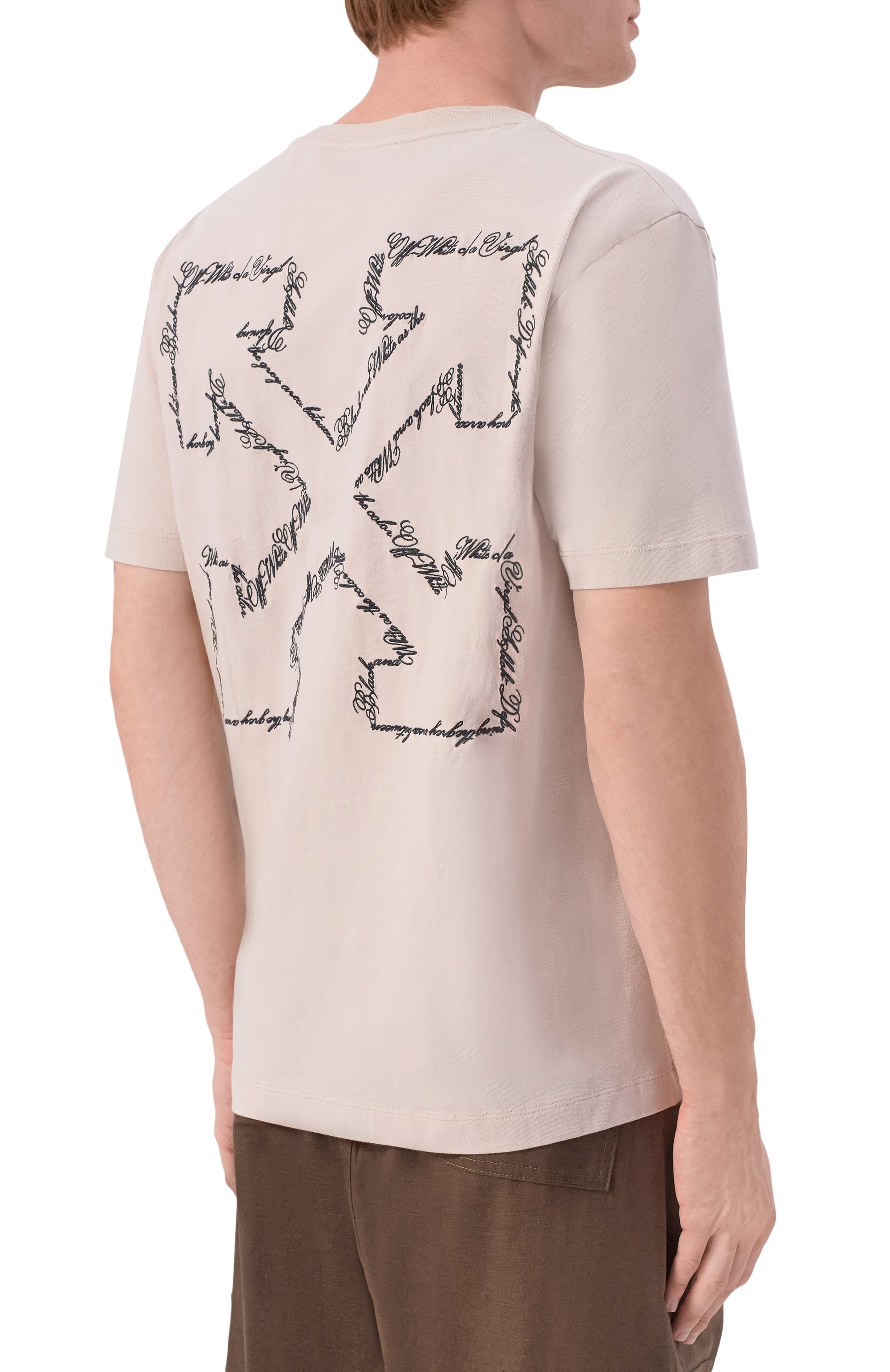 Хлопковая футболка OFF-WHITE, арт. 0MAA027S26JER002, фото 4