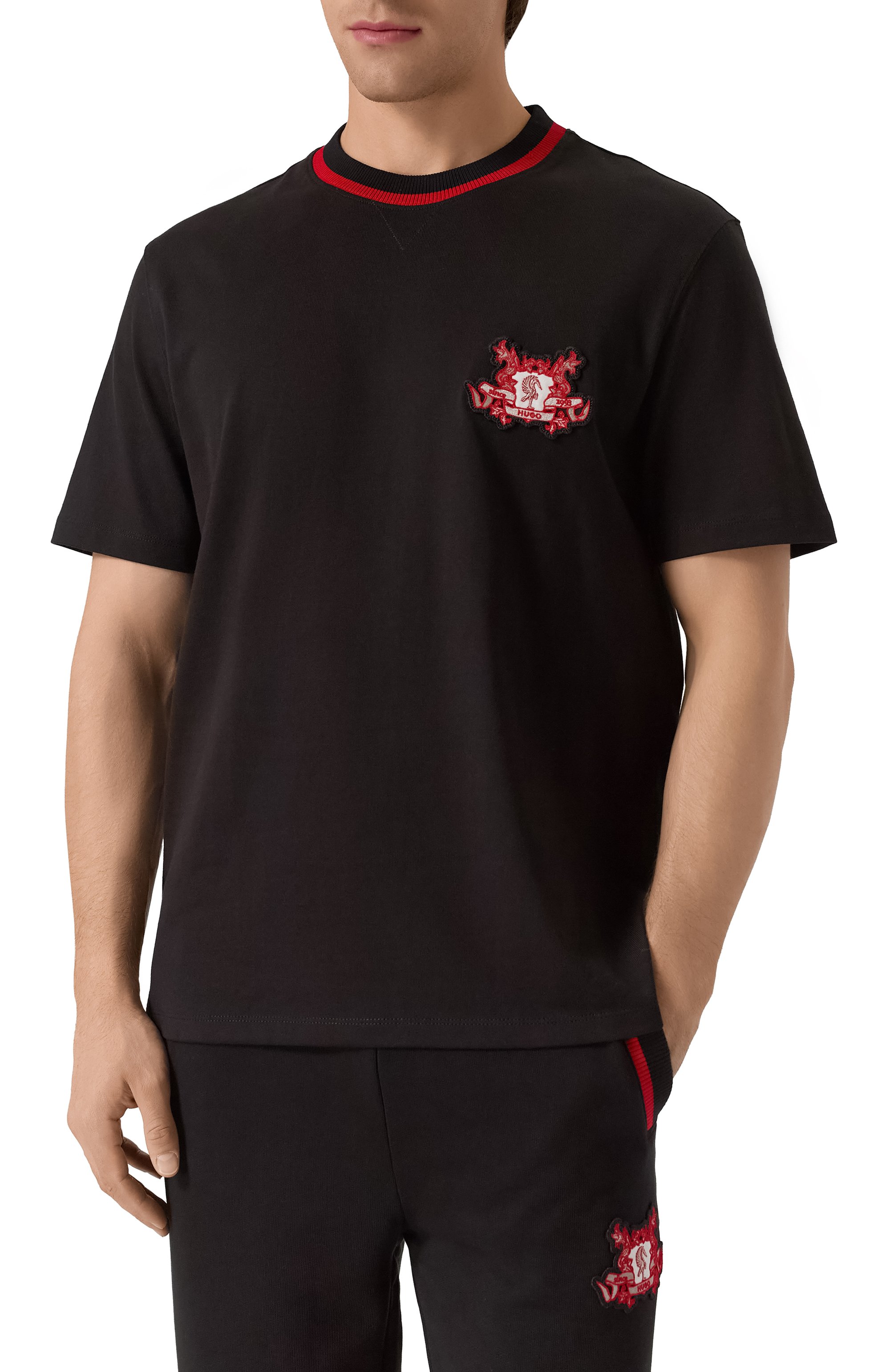 Хлопковая футболка HUGO, арт. 50542957, фото 3