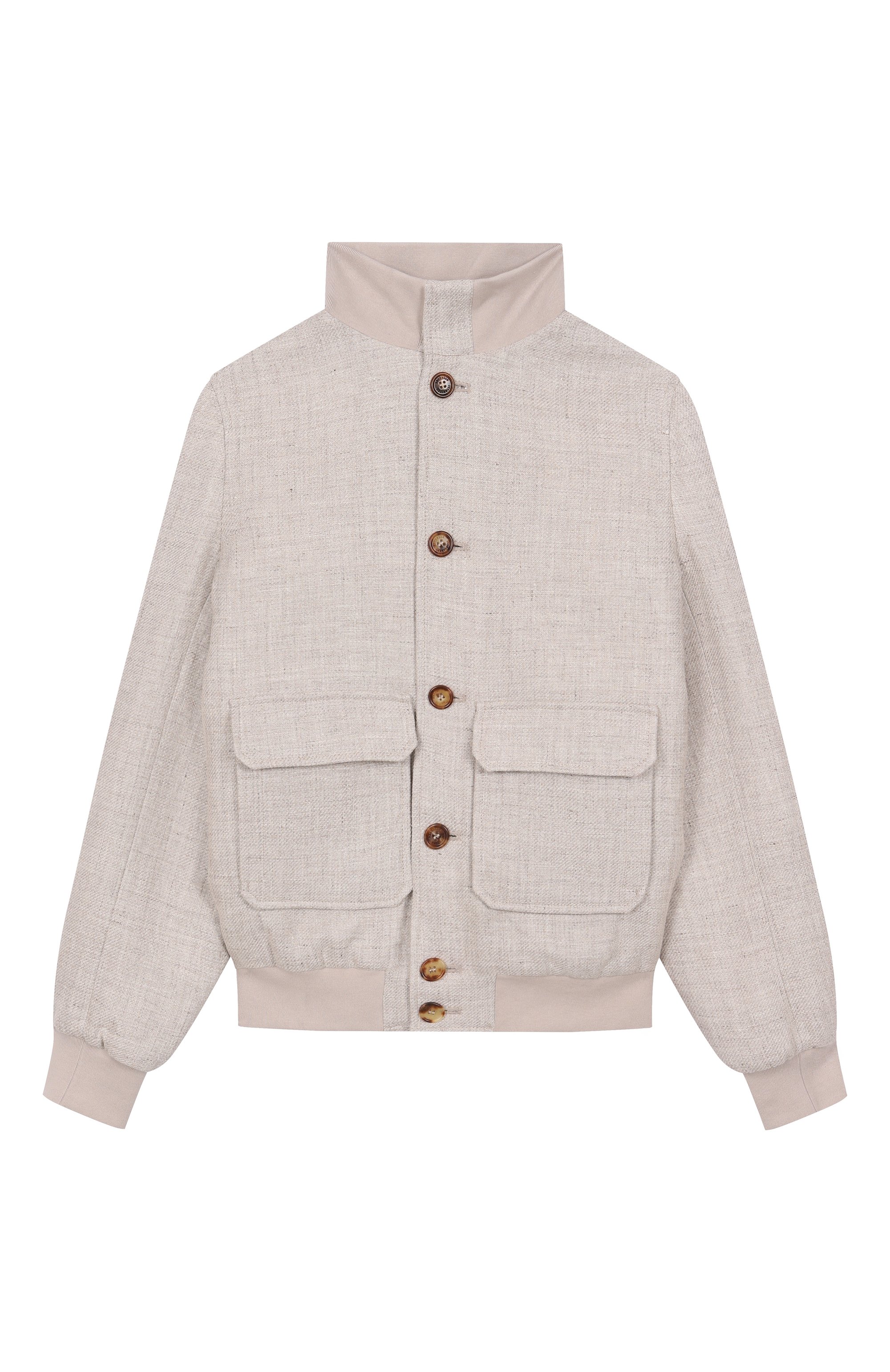 Бомбер изо льна и шерсти BRUNELLO CUCINELLI, арт. BW4820964C, фото 1