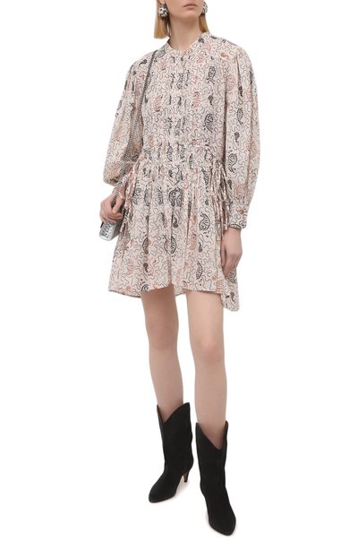 Хлопковое платье ISABEL MARANT ETOILE бежевого цвета по цене 39950 руб., арт. R01865-21P031E/ANAC0, фото 2 Хлопковое платье ISABEL MARANT ETOILE, арт. R01865-21P031E/ANAC0, фото 2