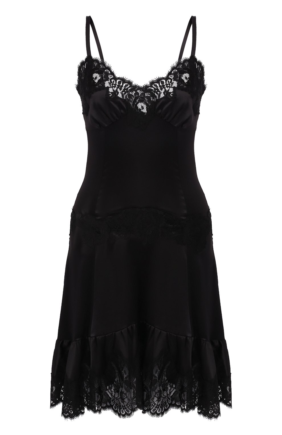 Шелковое платье с кружевной отделкой DOLCE & GABBANA, арт. F6B5DT/FURAG, фото 1