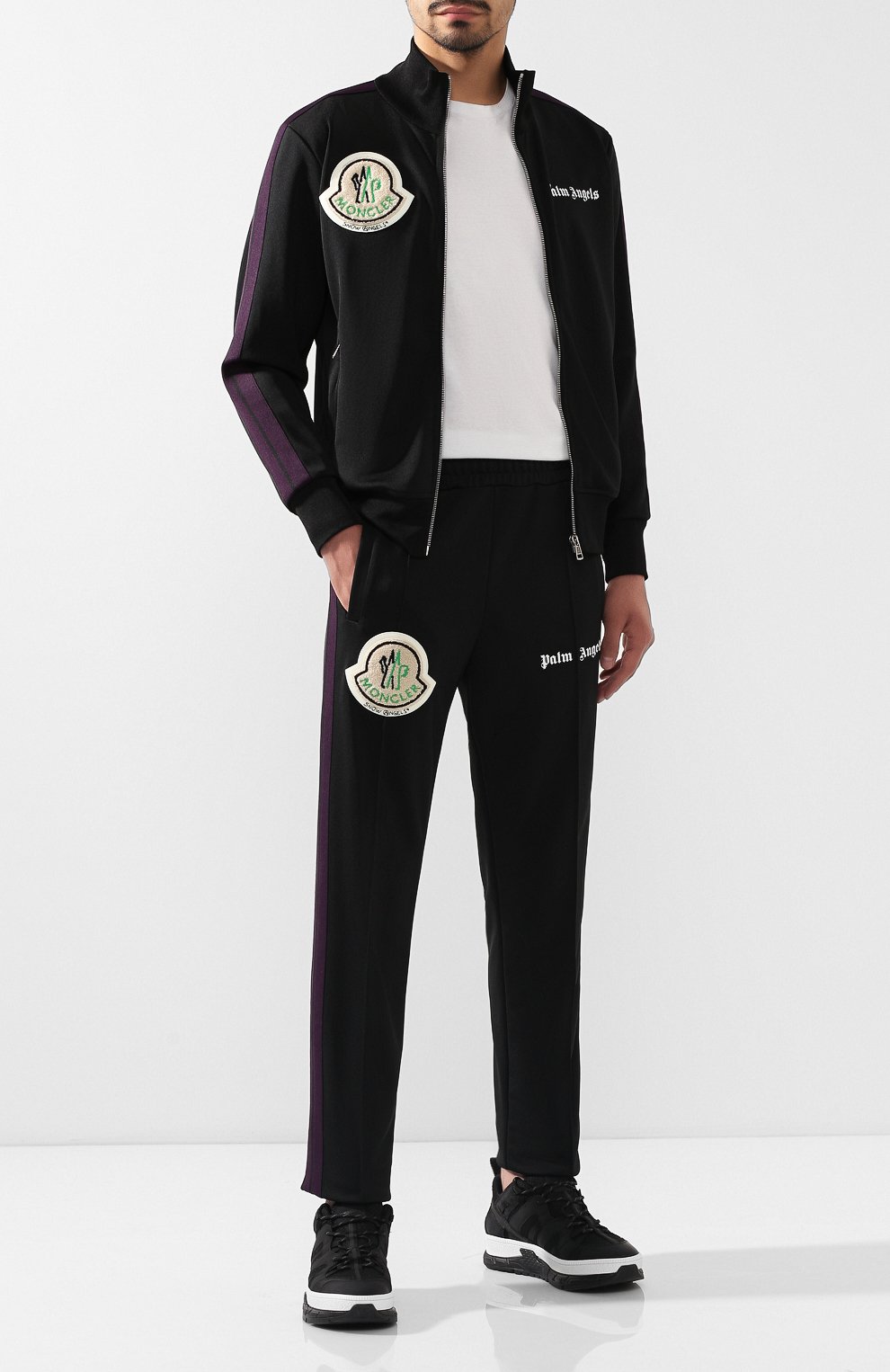 Мужские черные брюки 8 moncler palm angels MONCLER GENIUS