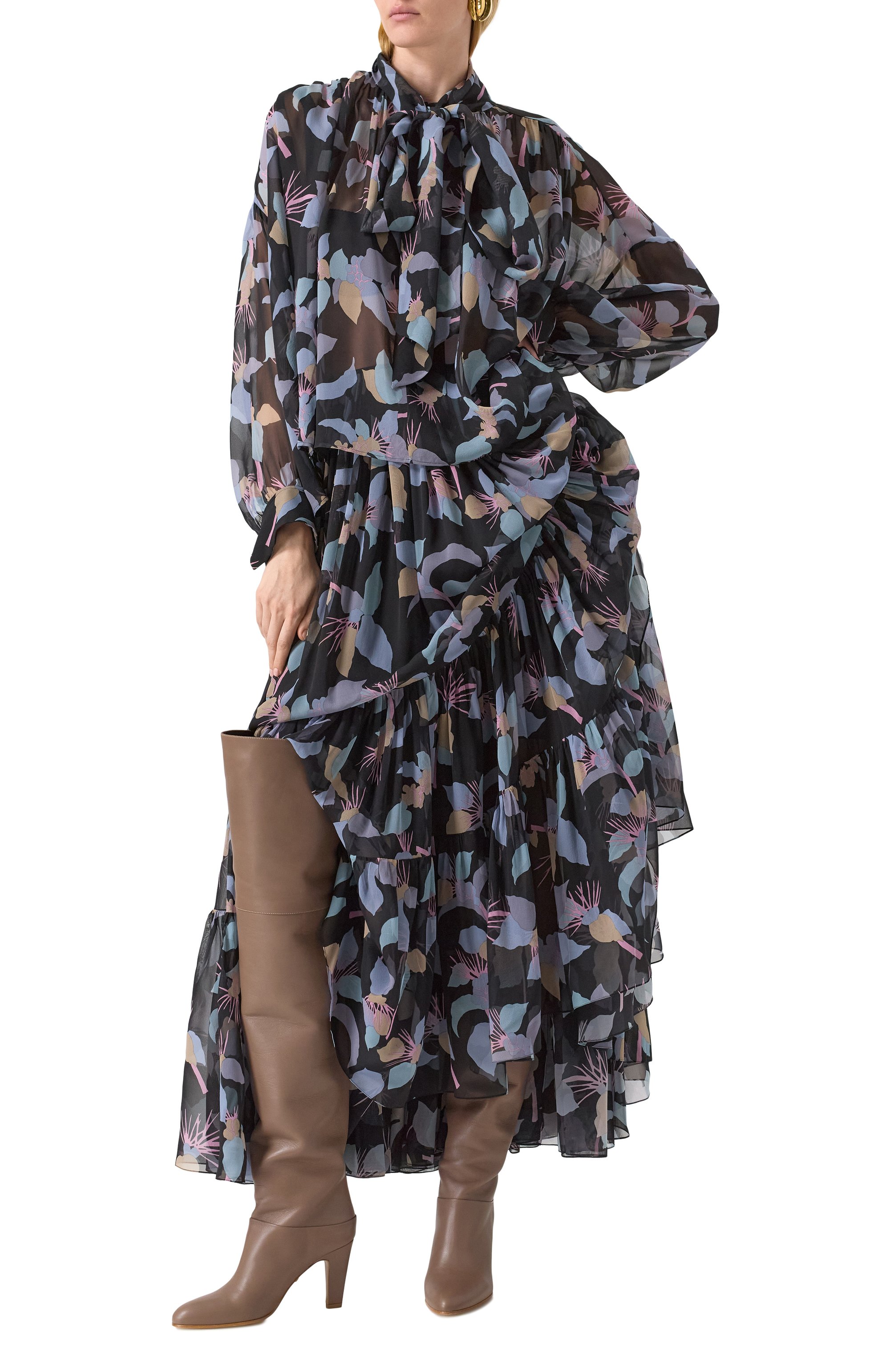 Кожаные ботфорты eve 85 CHLOÉ, арт. CHC24A03PMF, фото 2