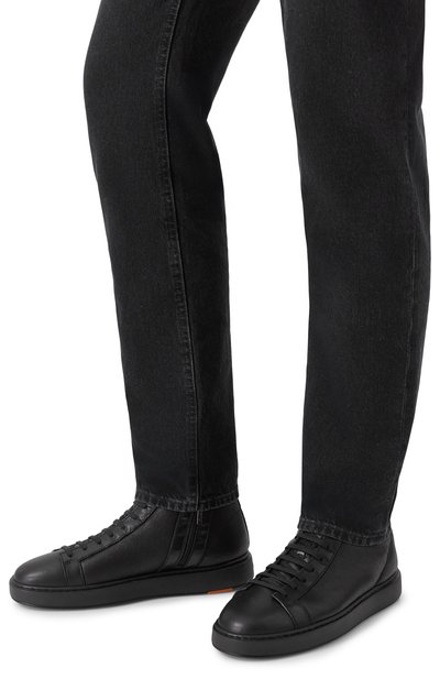 Кожаные кеды cleanic SANTONI, арт. MBCG22141NEAPECE, фото 3