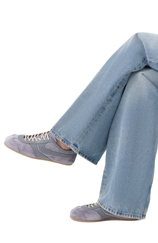 Замшевые кеды Dries Van Noten 011722-126-404 Сиреневый  011722-126-404 Фото 2