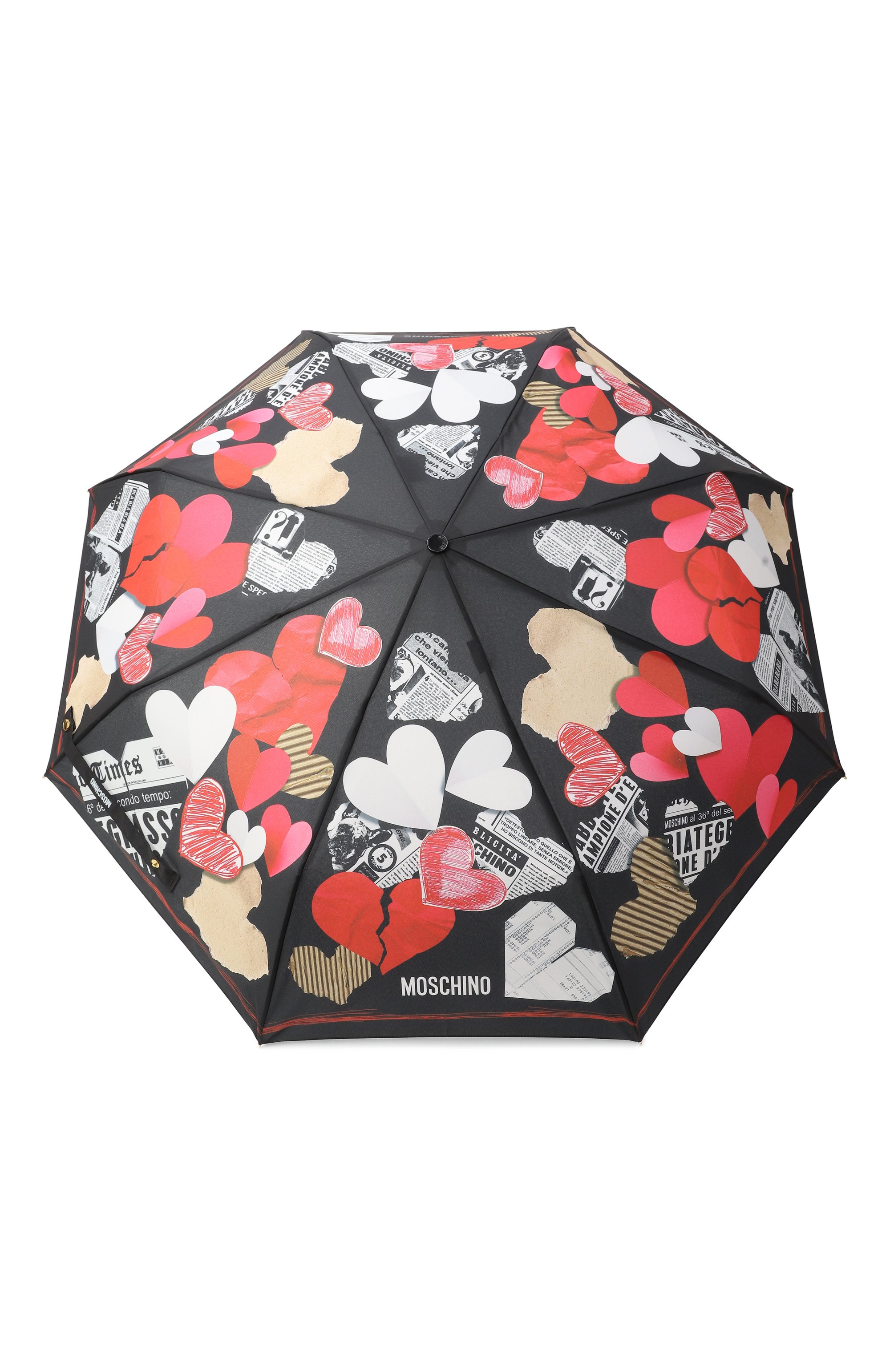 Складной зонт MOSCHINO черного цвета по цене 14300 руб., арт. 8946-0PENCL0SEA, фото 1 Складной зонт MOSCHINO, арт. 8946-0PENCL0SEA, фото 1