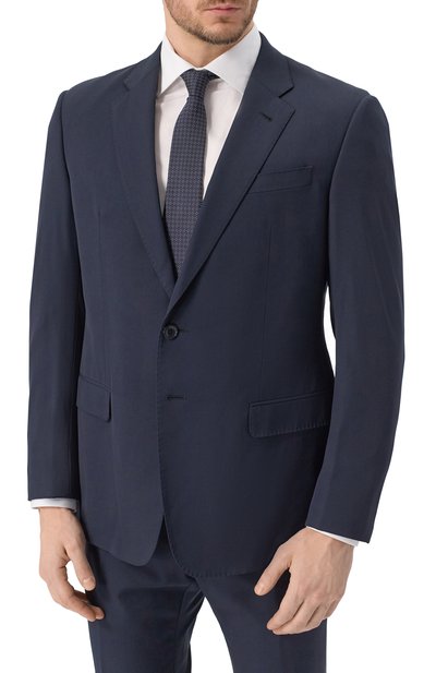 Шерстяной костюм GIORGIO ARMANI темно-синего цвета по цене 188000 руб., арт. 8WGAV001/T0075, фото 4 Шерстяной костюм GIORGIO ARMANI, арт. 8WGAV001/T0075, фото 4