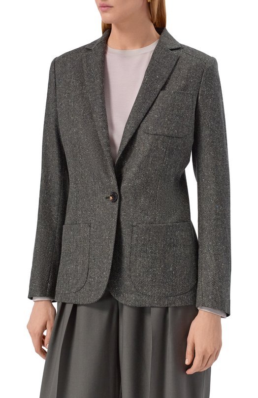 Шерстяной жакет Kiton D58506AK0546G01 Серый  D58506AK0546G01 Фото 3