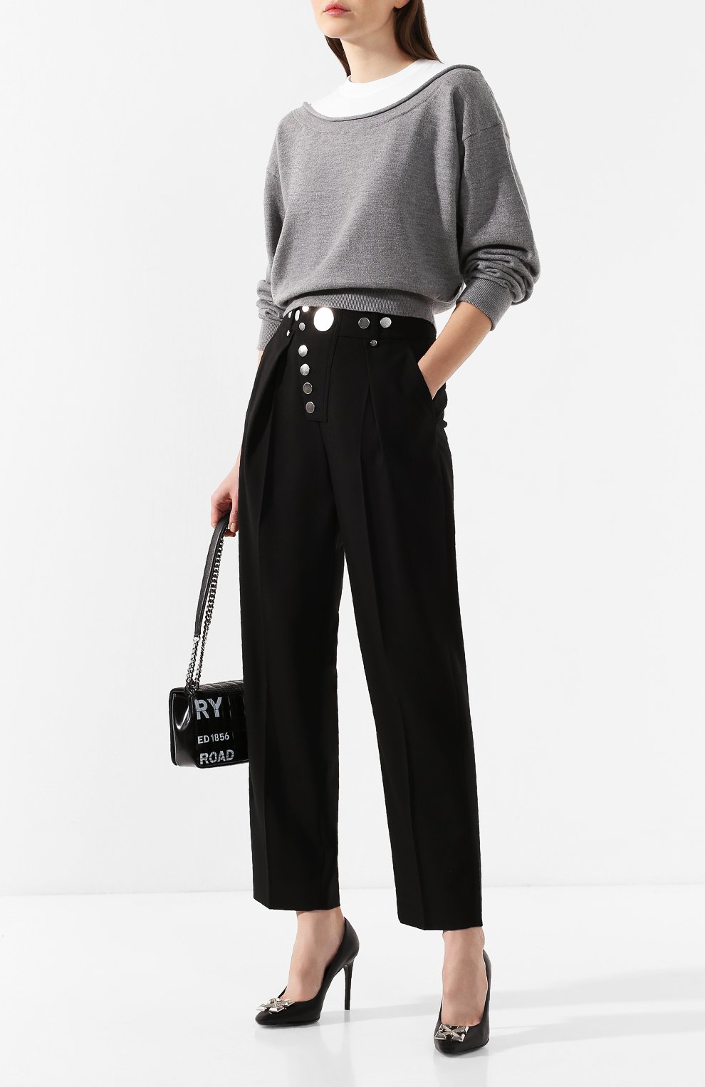 Брюки ALEXANDER WANG черно-белого цвета по цене 86100 руб., арт. 1WC1204227, фото 2 Брюки ALEXANDER WANG, арт. 1WC1204227, фото 2