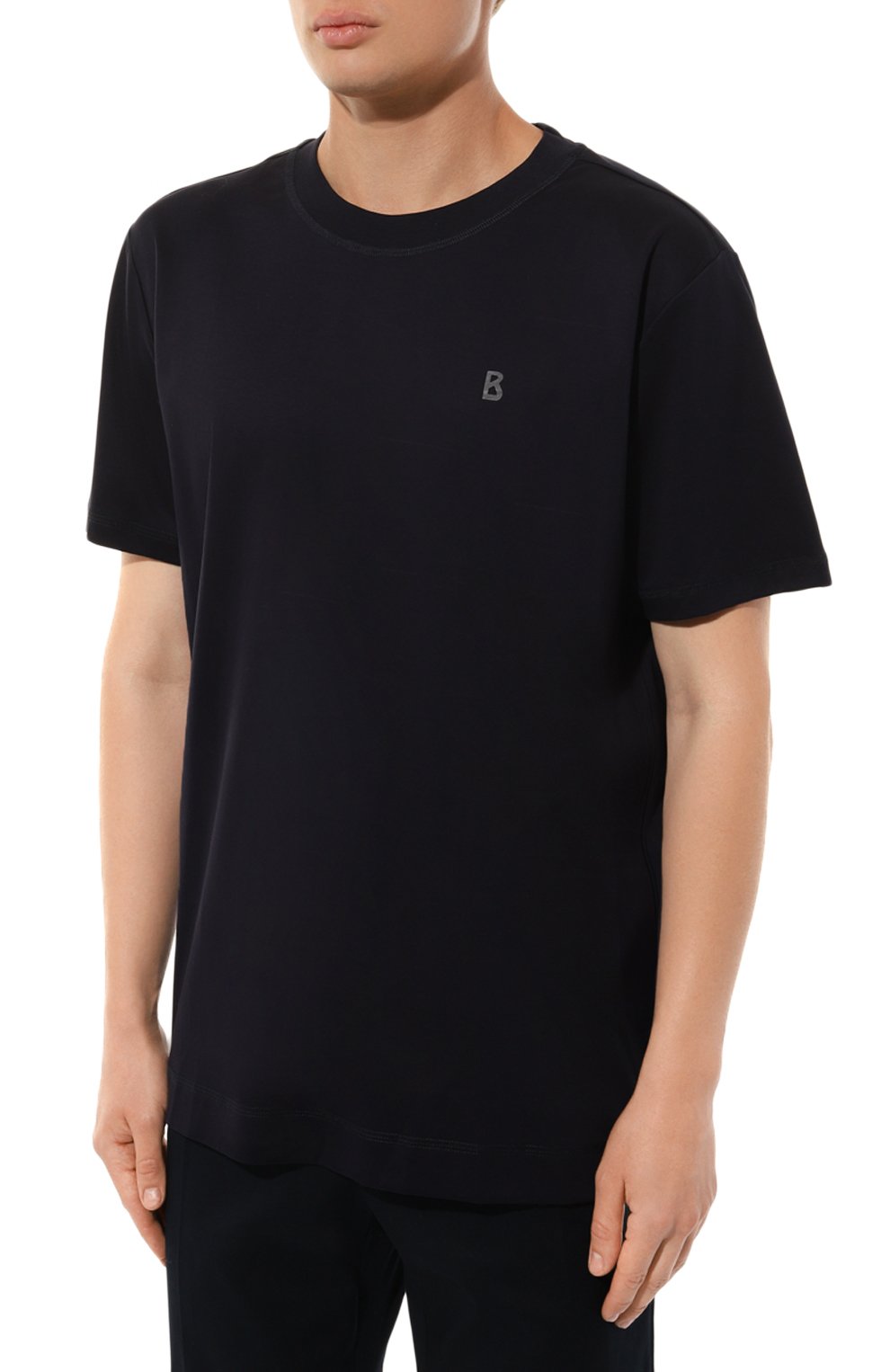 Хлопковая футболка BOGNER темно-синего цвета по цене 16100 руб., арт. 58089178, фото 3 Хлопковая футболка BOGNER, арт. 58089178, фото 3